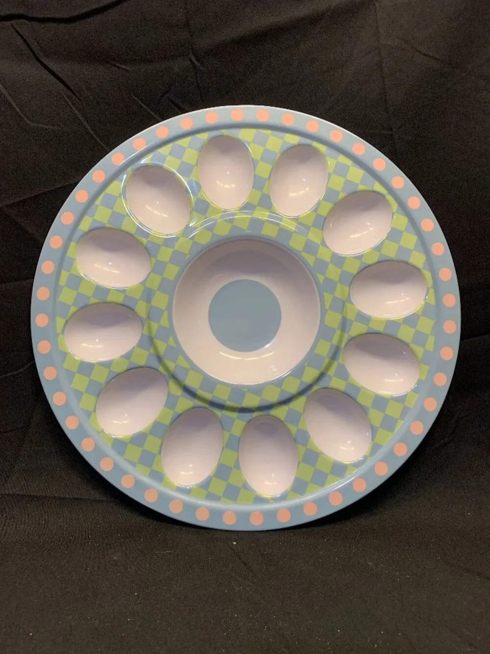 Colorful Melamine deviled egg plate/plater (NO Microwave/hand wash} MCM